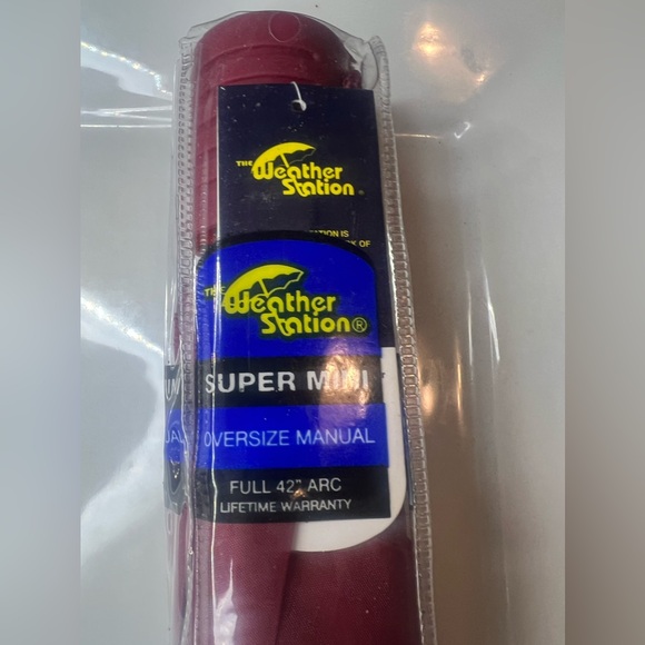 Weather Station - 42" ARC Automatic opening umbrella windproof frame Red - Picture 1 of 5